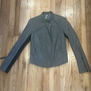 Free People vegan leather jacket